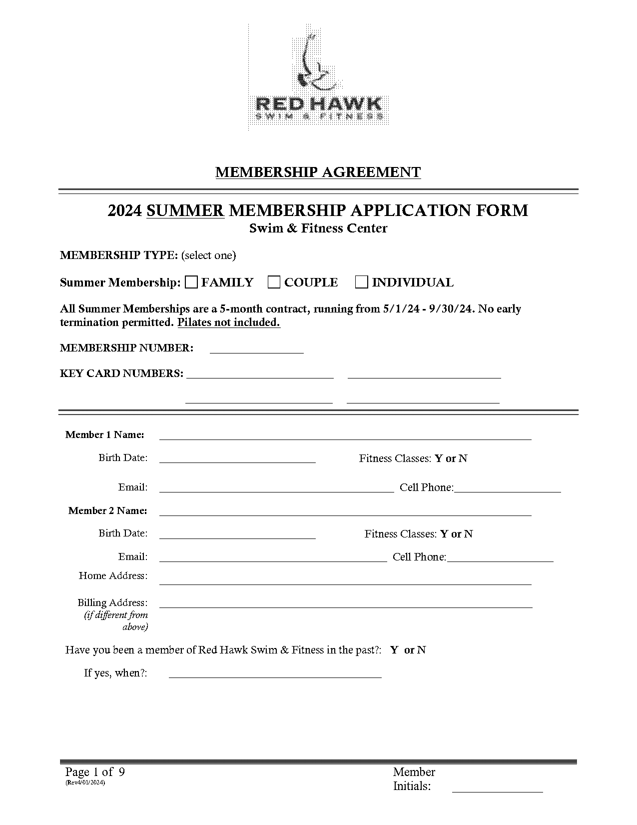 red hawk credit application